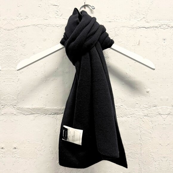 JIL SANDER Black Cashmere Silk Blend Scarf - Picture 1 of 4